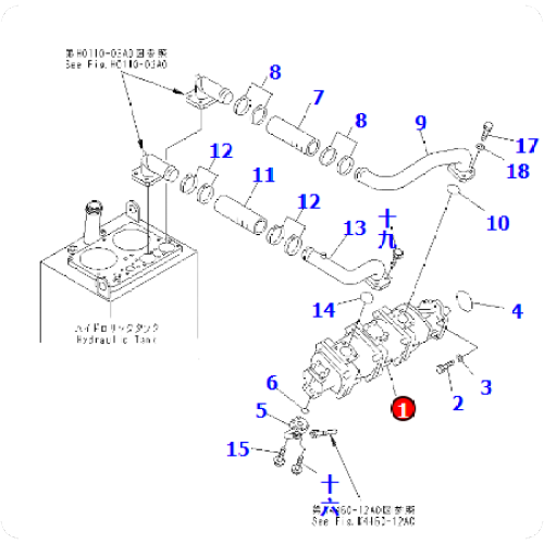 Wheel loader WA380-3 gear pump 705-55-34181