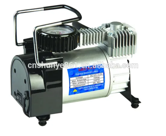 Portable car tire inflator pump