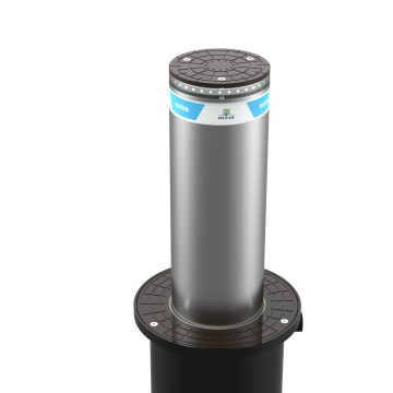 High-Strength Aluminum Alloy Hard Anodized Flange Traffic Safety Shallow-Buried LED Retractable Hydraulic Bollards: Enhancing Urban Security and Aesthetics
