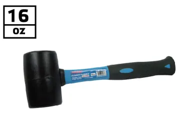 16 OZ Dead Blow Rubber Hammer with Fiber Handle