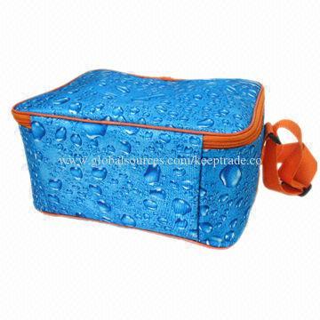 4-can Cooler Bag with Adjustable Shoulder Strap, Top Zip Closure