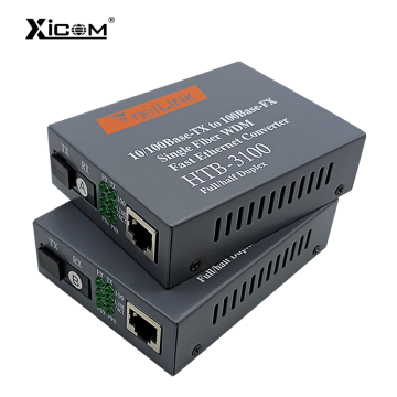 1 Fiber Port 1 LAN Port PCBA Board SC Connector Single Mode Simplex 10/100M Ethernet Fiber Switch