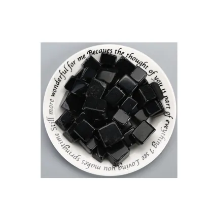 Engraved Snowflake Obsidian D&D Dice Set: Premium Black Gemstone Game Accessories