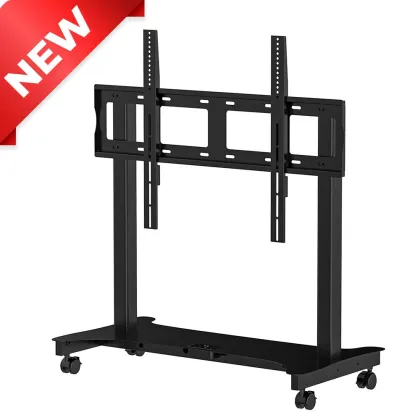 Portable Electric Lifting Movable TV Mounts Heavy Duty Height Adjustable TV Mount & Cart Mobile Monitor Screen TV Trolley Cart