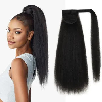 Factory Wholesale hot sale  22 Inches Long Fluffy Straight  Drawstring Synthetic Ponytail Hair Extension cosplay for women 2020