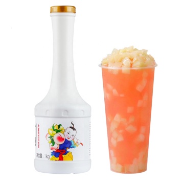 1 kg a doppia felicità sapori di pesca succo di frutta concentrato sciroppo per tè a bolle e frullati