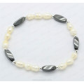 Bracelet de perles torsadées en hématite