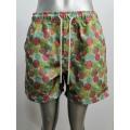 Cherry print men's beach shorts