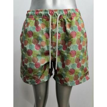 Shorts de praia masculinos de impressão de cereja