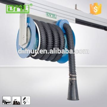 Exhaust Extraction System/Slide Hose Reel truck chrome exhaust pipe for foundry