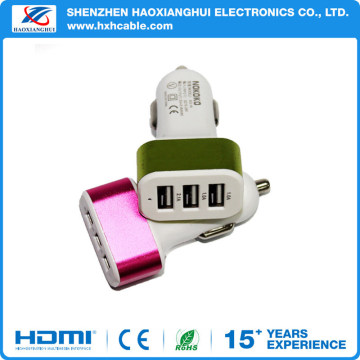 Wholesale Price 3 Port USB Car Charger for iPhone/Android
