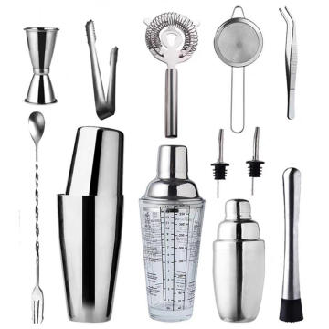 Stainless Steel Shaker Cup Set - Professional Cocktail Tool for Commercial Use