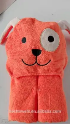 cartoon animal hooded kids bath towels
