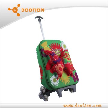 3D EVA kids school bag with wheels for girls whole sale in Guangzhou