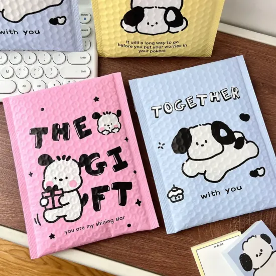 Self Seal Cute Dog Printed Poly Bubble Mailer Bags - Shockproof Padded Envelopes