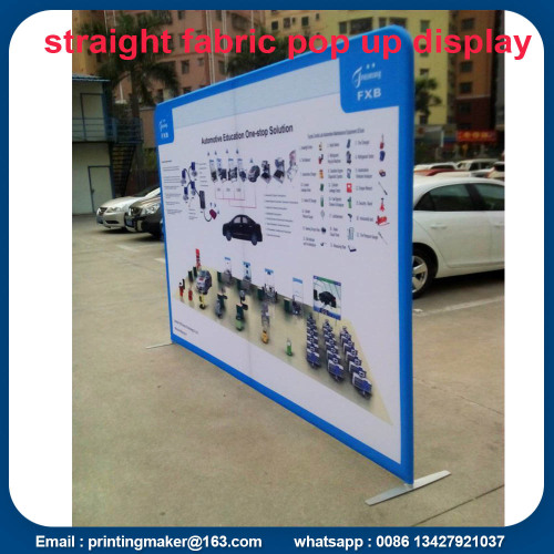 Single Side Printed Straight Fabric Pop Up Displays