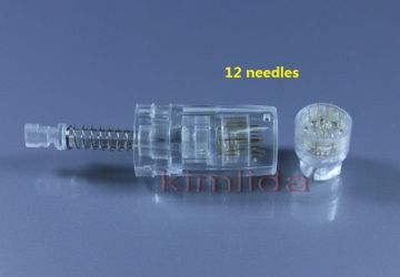 Needles Cartridge Of 12 Needles / Replacement Tip For Auto Derma Micro Needle Stamp Pen