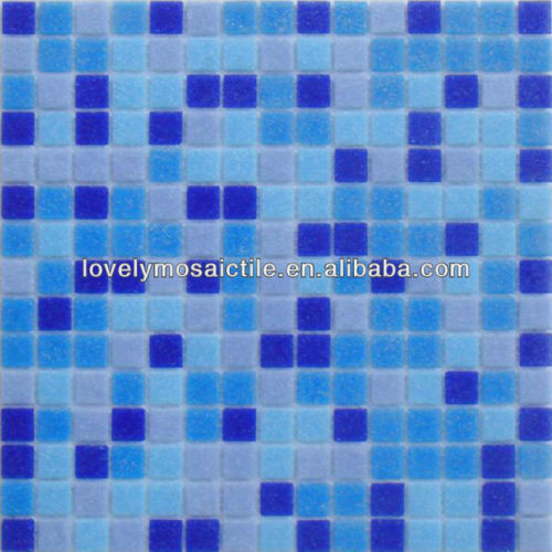 High Quality Blue swimming pool glass mosaic tile with dots