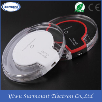 Transparent Light wireless charger for iphone and samsung portable wireless charger