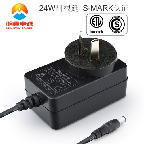 Adaptador de potencia de 12V2A/24V1A Argentina con marca S-Mark