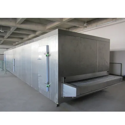 horizontal tunnel freezer IQF blast belt type freezer