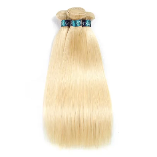 Wholesale 12A Indian 613 Blonde Human Virgin Hair Cuticle Aligned Bundles Double Drawn Raw Unprocessed Hair Extension Vendors