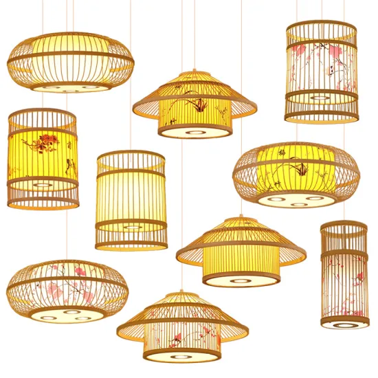 Farm Hotel Chandelier: Wholesale Modern Bamboo Weave Pendant Light with Round Handmade Dome Rattan Lamp
