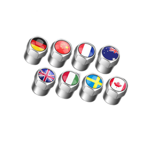 Small Mini Valve Cap European national flag Mini valve nozzle cover Supplier