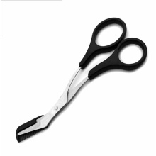 1PC 12.8cm Stainless Steel Eyebrow Trimmer Grooming Eyelash Thinning Shears Comb Face Hair Scissor Clip Cosmetic Makeup Tool