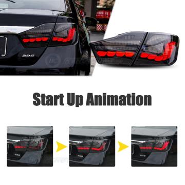 HCMOTIONZ Car Back Lamps Assembly DRL Start UP Animation 2012-2015 LED Tail Lights for Toyota Camry