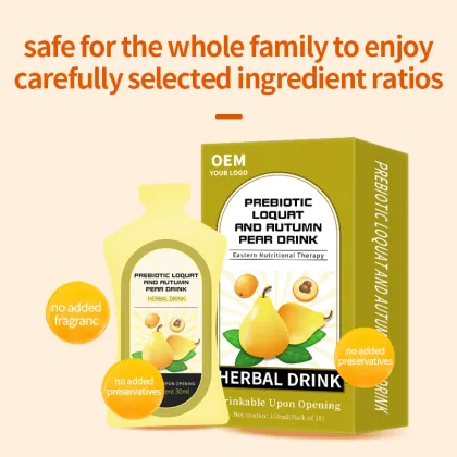 OEM RTS Loquat and Autumn Pear Whitening Drink with Prebiotics and Vitamins