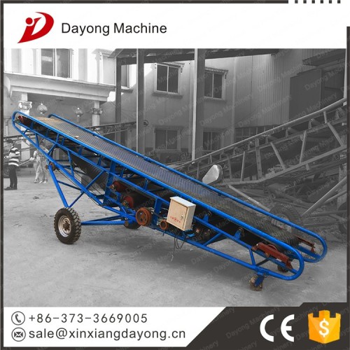 Loading Bulk mobile belt conveyor with bucket