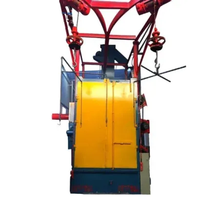 Double hooks shot blasting machine shot blasting chamber