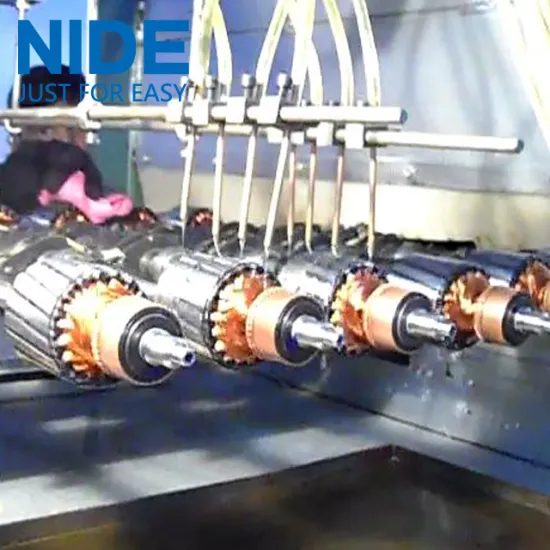 Automatic mixer motor rotor varnish plant