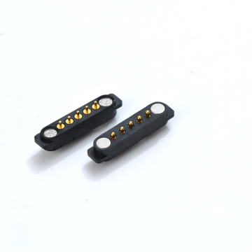 Waterproof 5 Pin Black Magnetic Pogo Connector