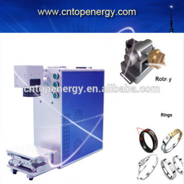 Hot Selling Durable 10w 20w 30w Mini Portable fiber laser marking machine with rotary axis for Ring Bearing Bracelet Jewelry