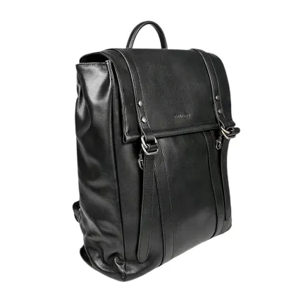 Casual Commuter Genuine Leather Flap Backpack