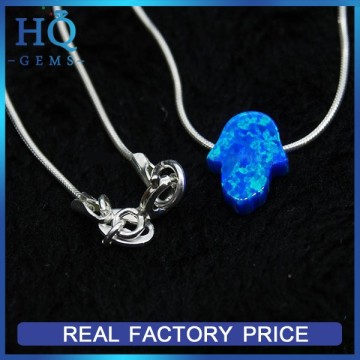 Ocean Blue Gemstone / Synthetic Ocean Blue Opal / Ocean Blue Opal Hamsa