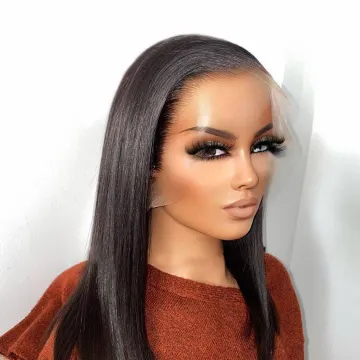 Wholesale Raw Indian Hair Short Bob Lace Wigs Human hair Swiss Hd Lace Frontal Closure Wig Cheap Lace Front Wig For Black Women
