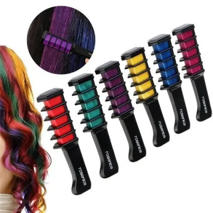 9 Color Disposable Temporary Hair Chalk Hair Dye Comb Hair Chalk Highlighter Crayons Hair Dyeing Tool Disposable Hair Cream TSLM