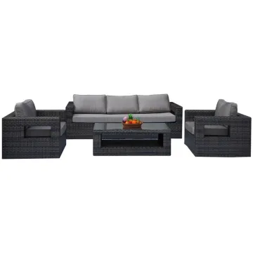 All Weather Outdoor Furniture Courtyard Rattan Garden Sofa