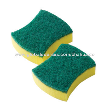 Sponge Scourer, 2pcs, Sponge, Nylon