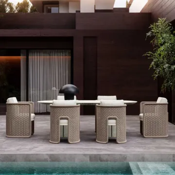 Rope Outdoor Dining Set - Table and Chairs