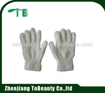 white microfiber glove