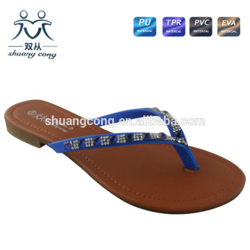 2016 newest footwear rhinestone craft slippers for women