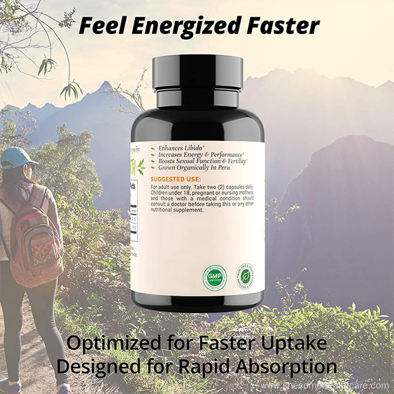 organic maca Supports Energy Maca root extract capsules