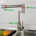 Stainless Steel 360-degree Kitchen Sink Basin Faucet