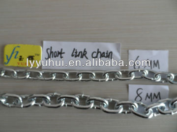 8mm din 766 galvanized short iron link chain