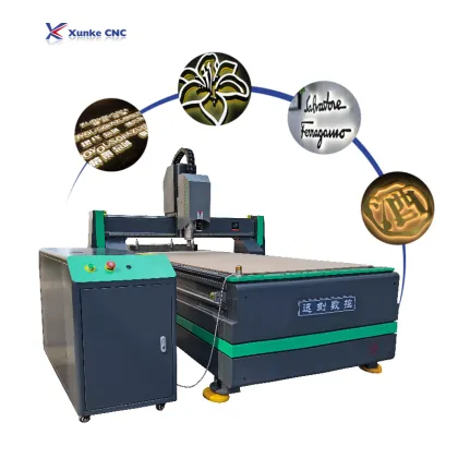 Xunke 1325 Vacuum Press 5.5KW Spindle Mini CNC Router Machine with 360 Degree Rotation and 20% Discount