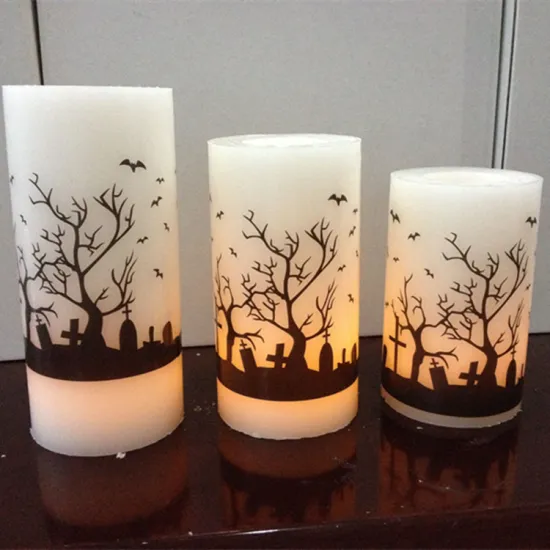 hallowmas led candles with remote control&timer,flameless led candles paraffin wax candles
